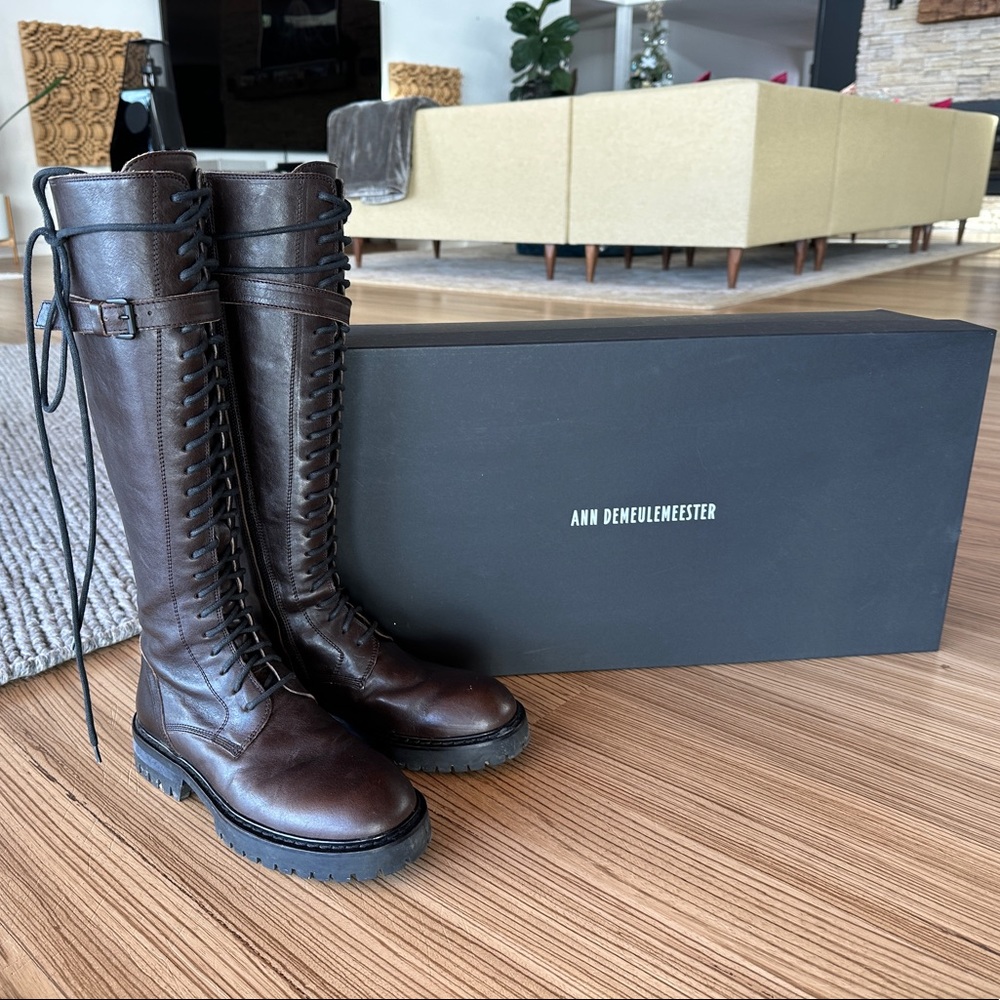 Ann Demeulemeester tall combat boots